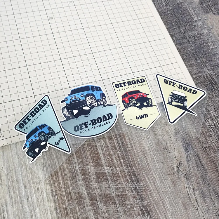 Outdoor Adventure Words - Pegatina de motocicleta para exteriores 4WD