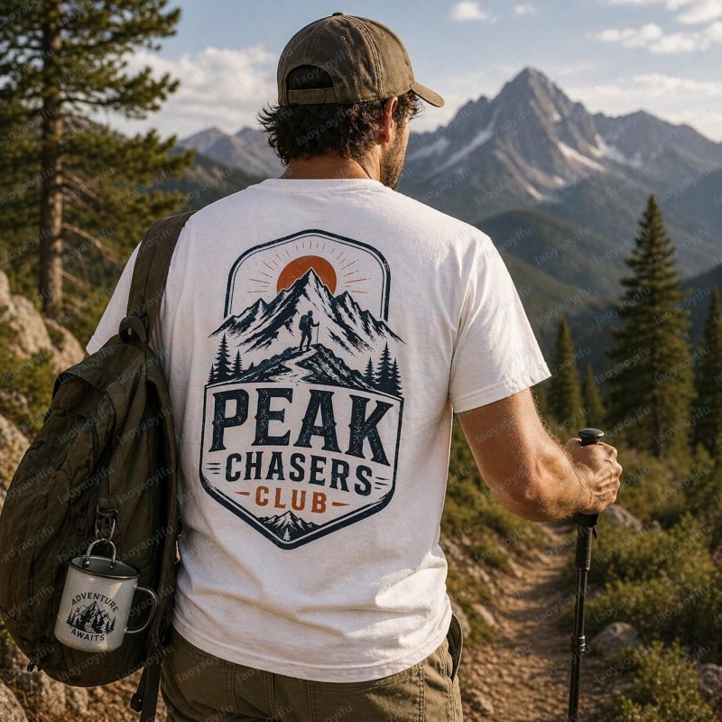 Outdoor Adventure Club - Camiseta Peak Chasers Club, camiseta de
