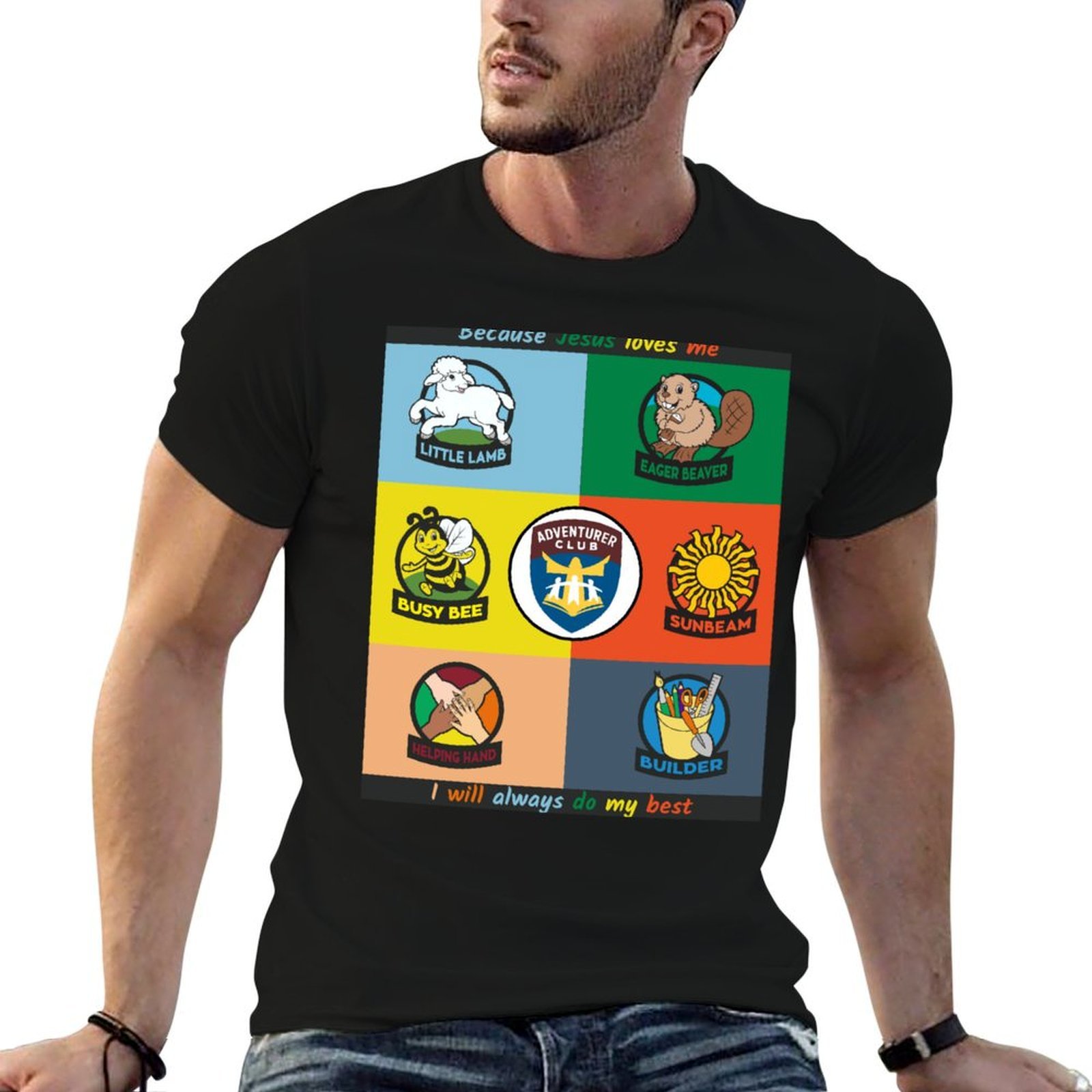 Outdoor Adventure Club - Camiseta colorida del Adventurer Club con