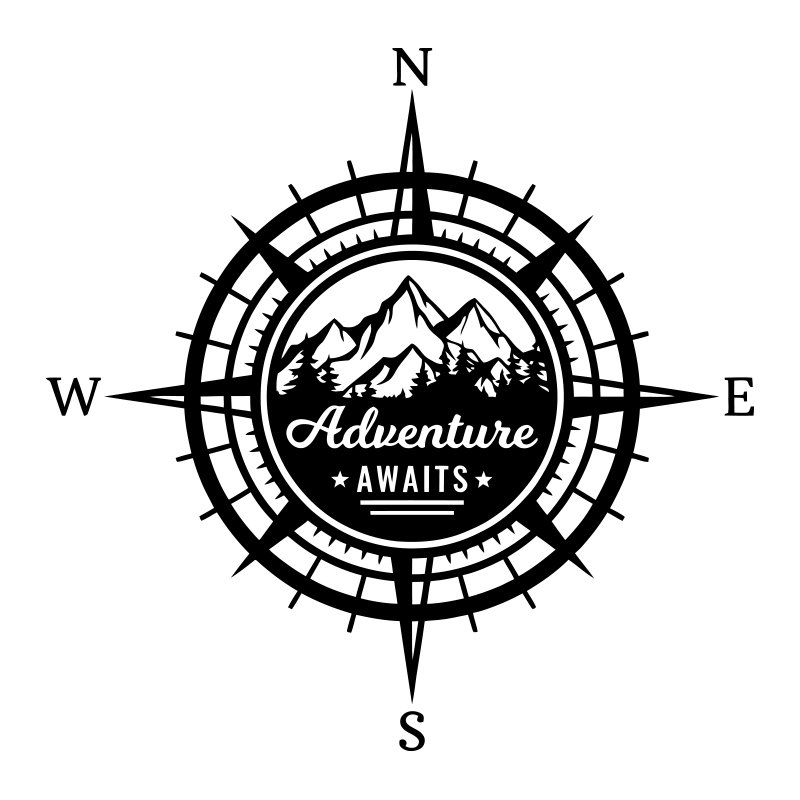 Outdoor Adventure Words - Pegatinas de vinilo para coche con