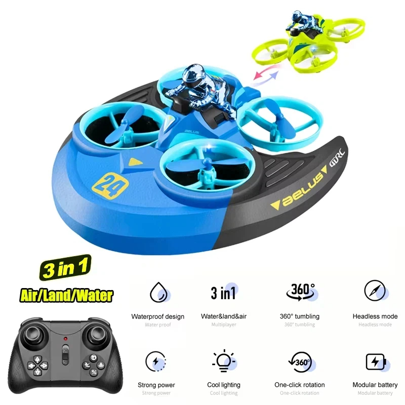 3 en 1 Land Air Sea RC avión h - Outdoor Adventure Toys For Kids reseña y precio