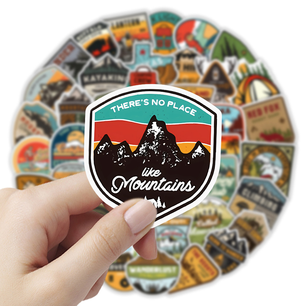 50 Hojas de Pegatinas Vintage  - Outdoor Adventure Store reseña y precio